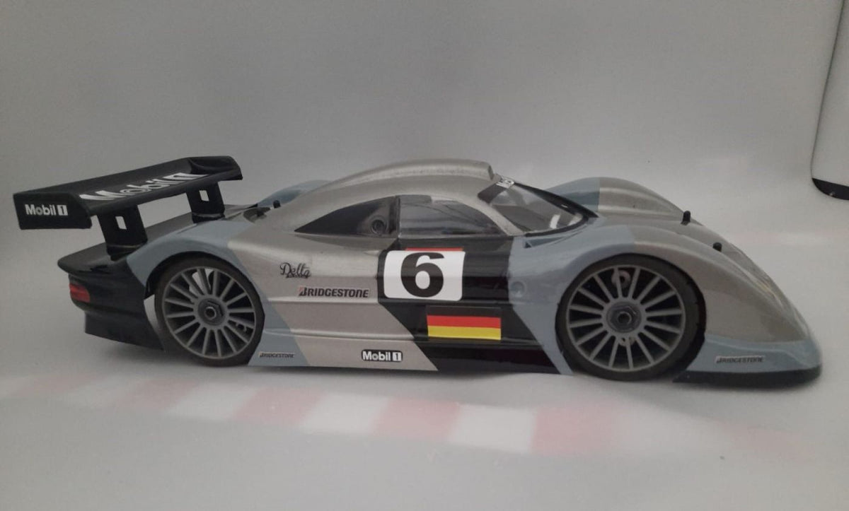 メルカーリページ 0186 Mercedes CLR 1/8 Scale GT Clear RC Car Body EFRA# 6012