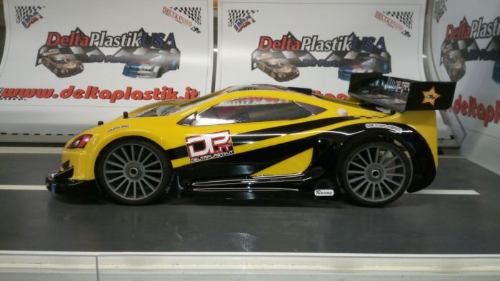 GT178 1/8 Scale GT Clear RC Car Body | Delta Plastik