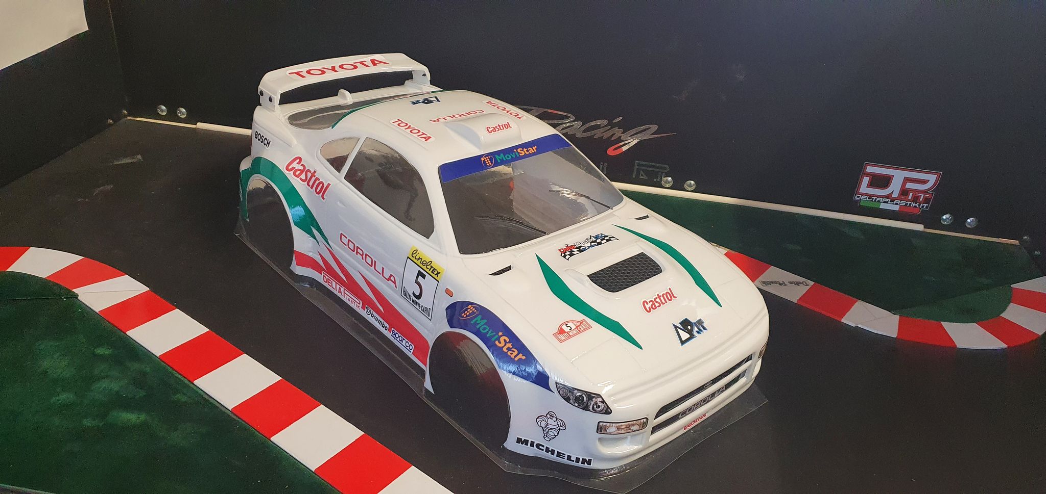 1/10 Toyota Celica 4R Rally Clear RC Car Body | Delta Plastik