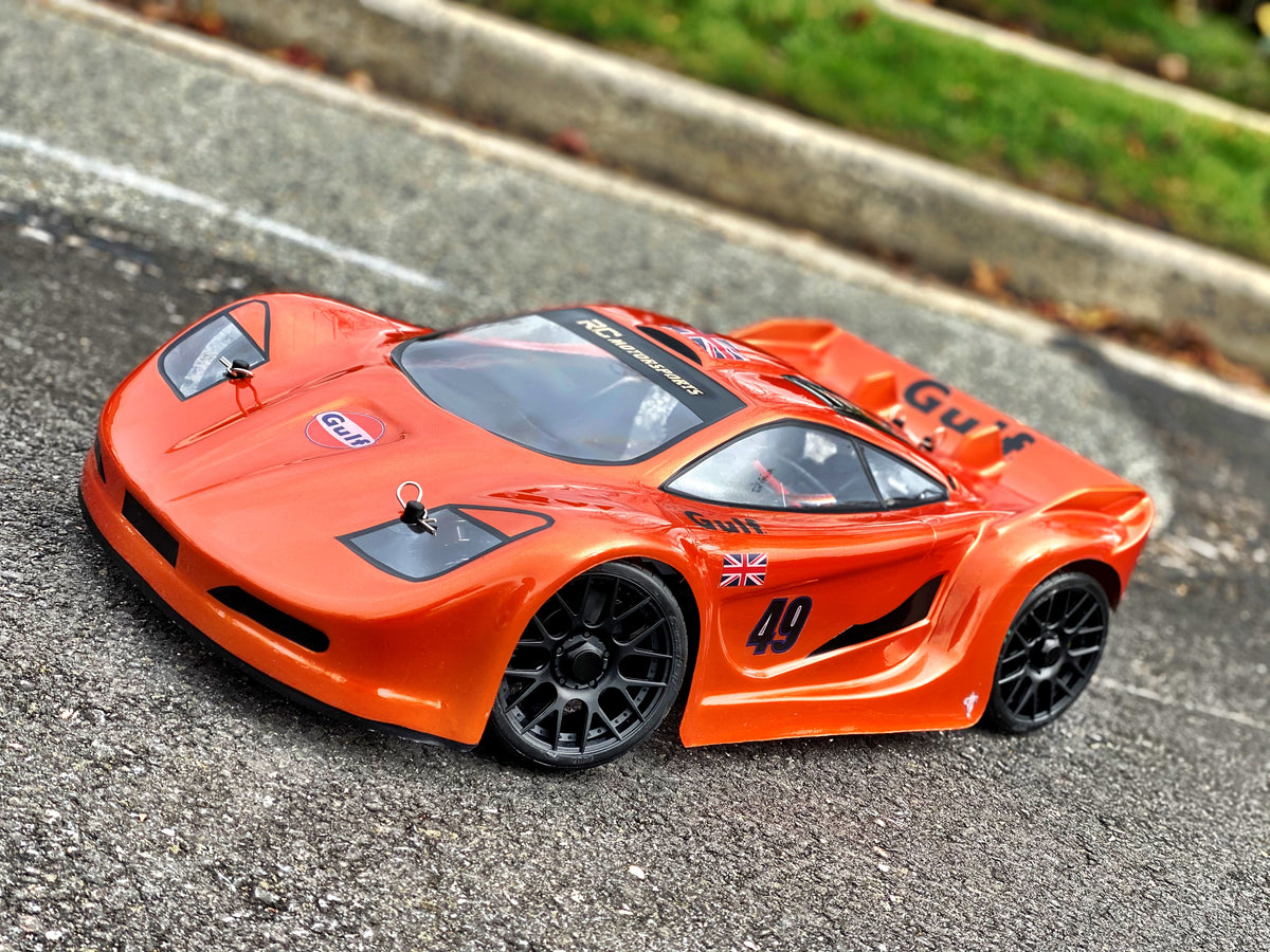 MCLAREN 1/8 SCALE GT CLEAR RC CAR BODY 0122