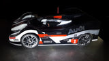 AUDI R18 1/8 SCALE GT CLEAR RC CAR SPEED RUN BODY - 0167S