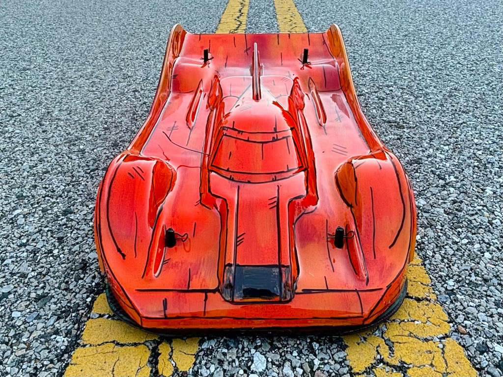 7507 Delta Plastik  -  R18 Dome GT2 1/8 Scale GT2 360mm Clear RC car body