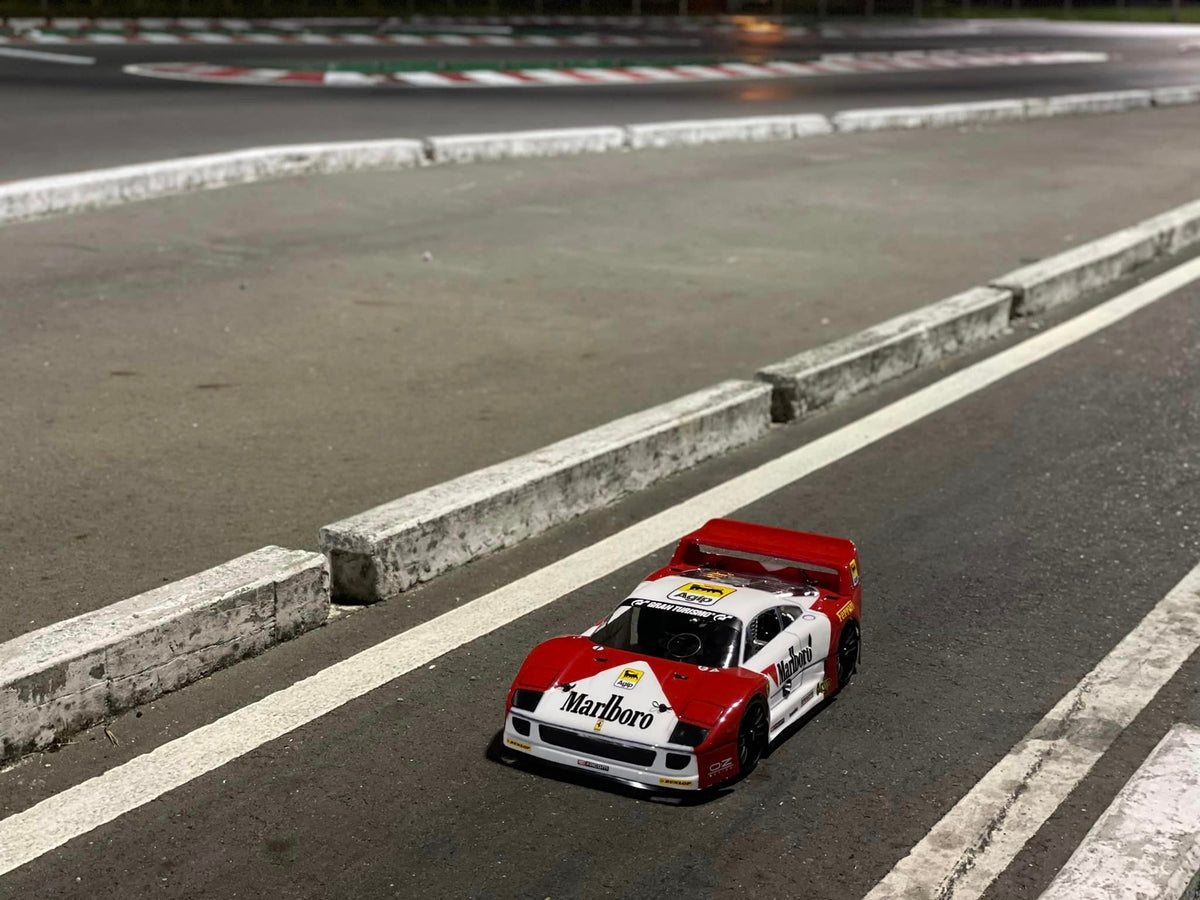 FERRARI F40 1/8 SCALE GT RC CLEAR CAR BODY - 0100