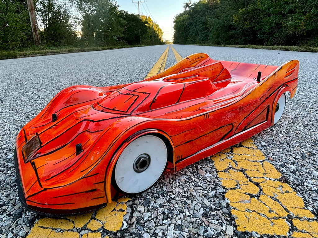 7507 Delta Plastik  -  R18 Dome GT2 1/8 Scale GT2 360mm Clear RC car body