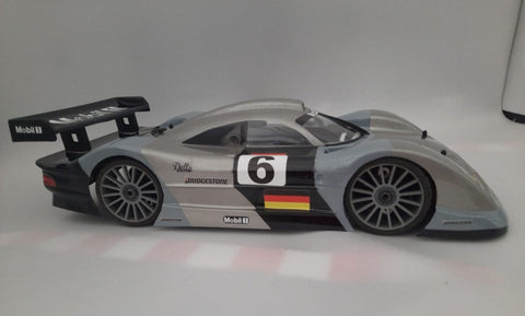 Mercedes CLR 1/8 SCALE GT CLEAR RC CAR BODY - 0186