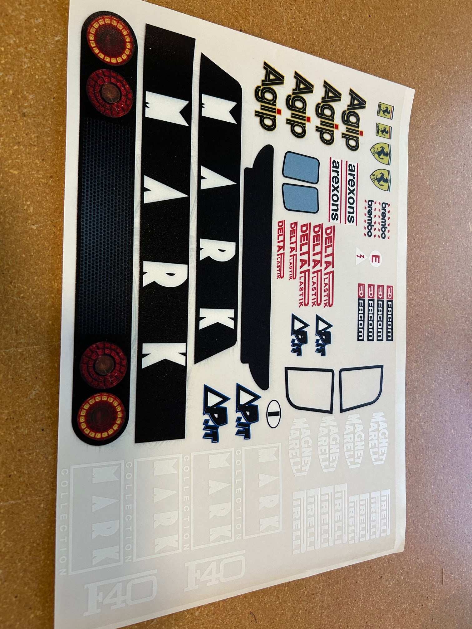 Ferrari F40 1/8 Scale GT RC Clear Car Body | Delta Plastik – Delta
