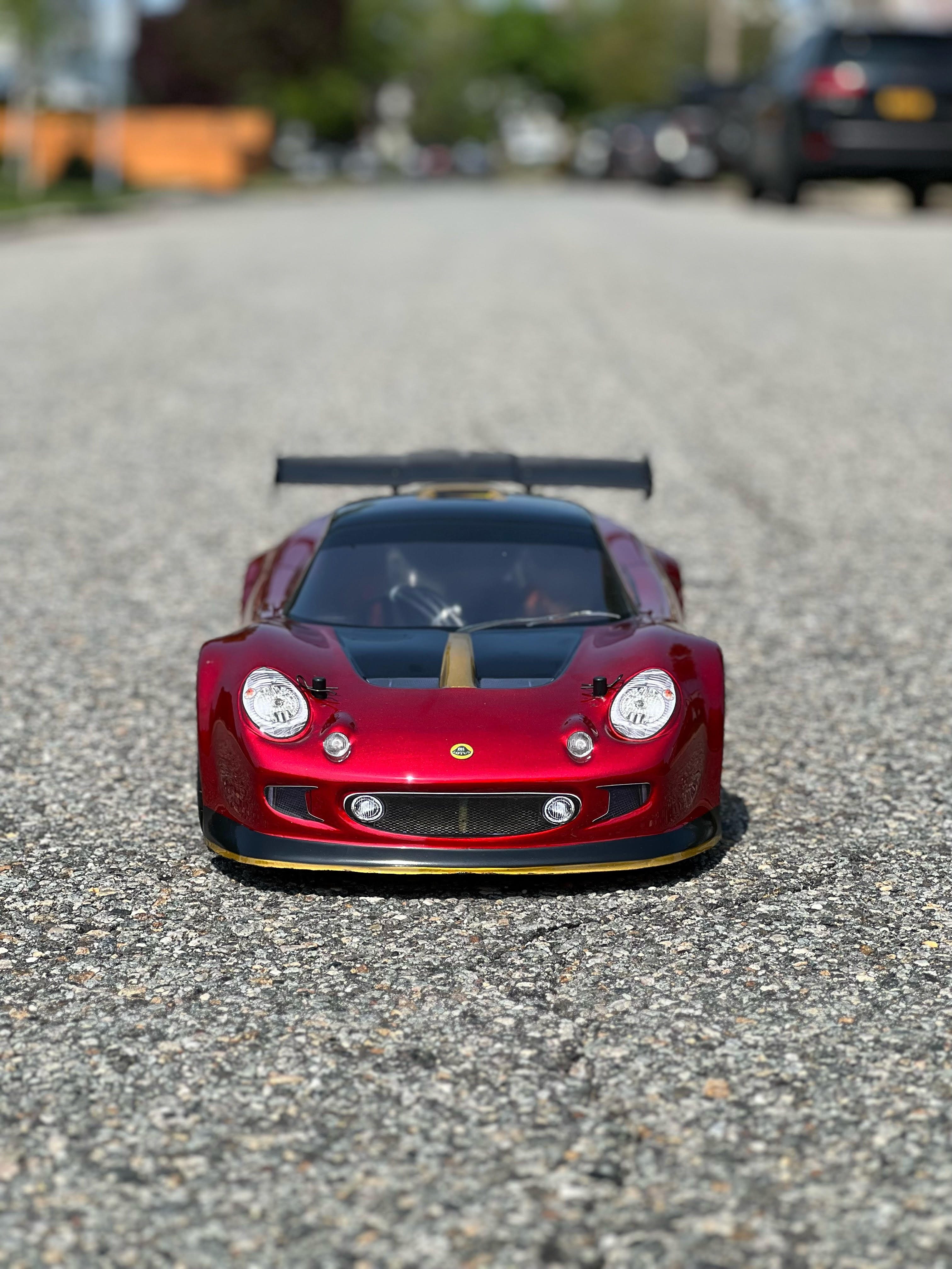 ラジコンボディ Lotus Elise レッドブル仕様 Lotus Elise 1/7 Scale Clear RC Car Body | Delta Plastik – Delta