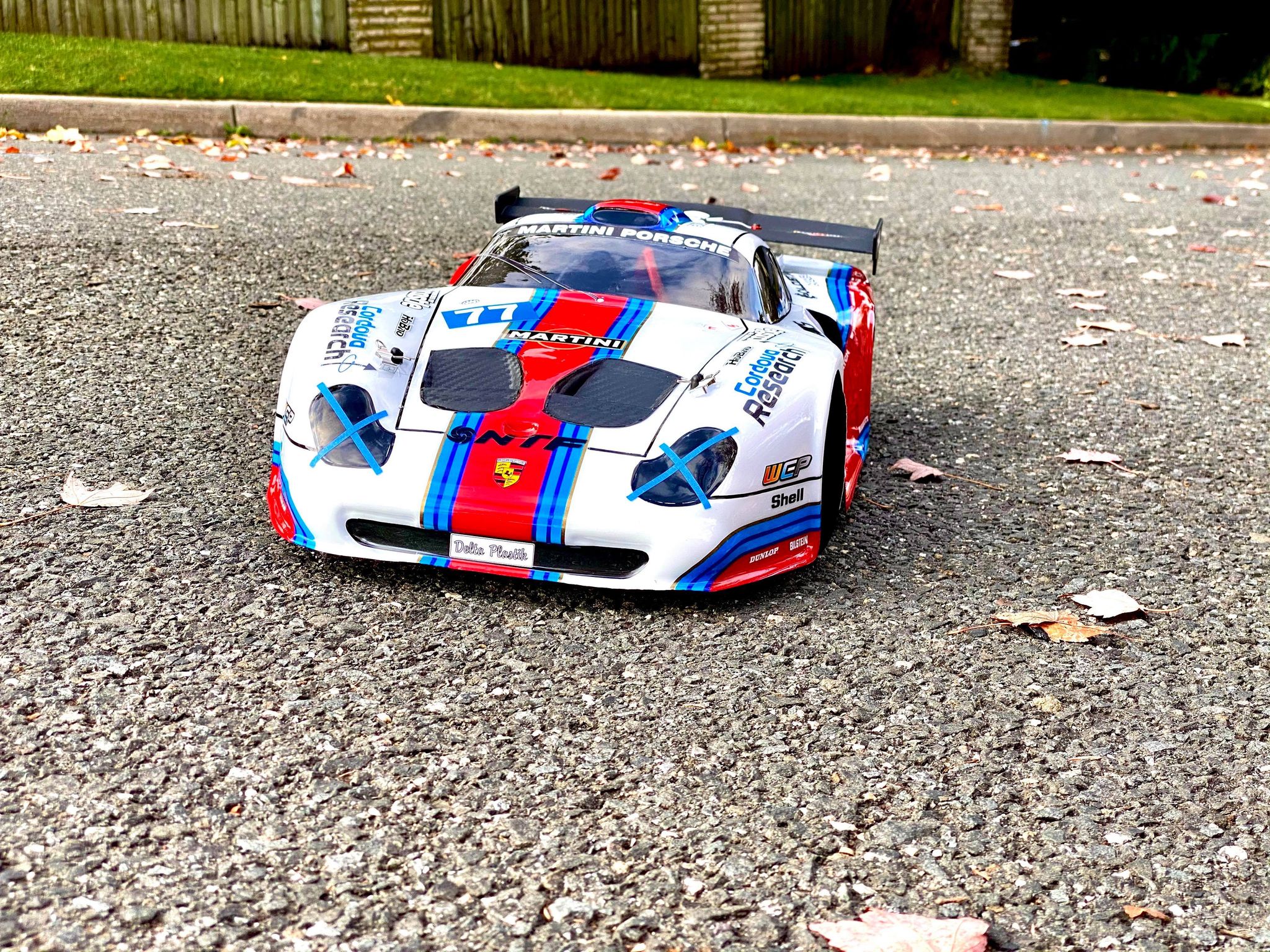 Porsche 911 GT1 EVO 1/8 Scale RC Clear Body | Delta Plastik