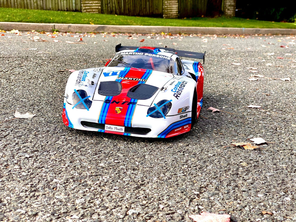 PORSCHE 911 GT1 EVO 1/8 SCALE GT CLEAR RC CAR BODY - 0165