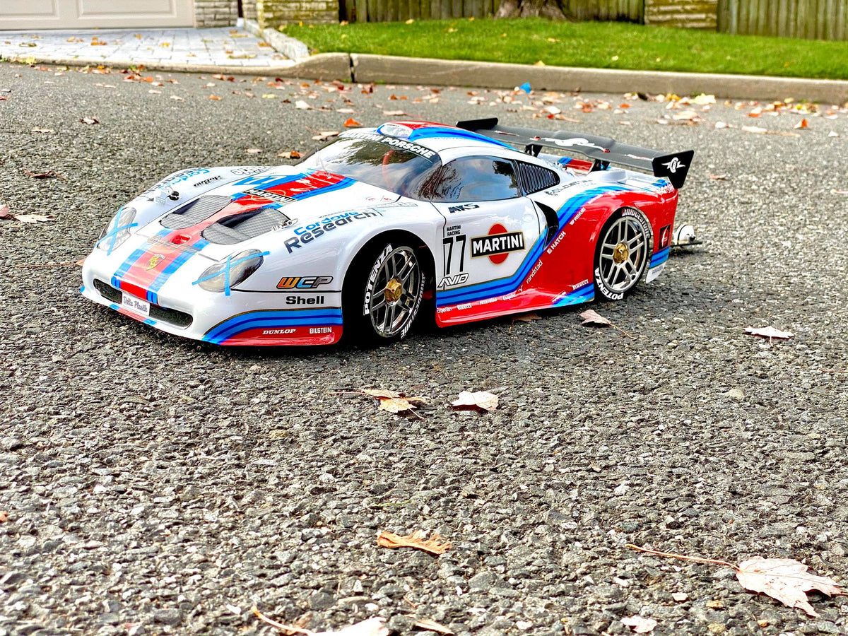 PORSCHE 911 GT1 EVO 1/8 SCALE GT CLEAR RC CAR BODY - 0165