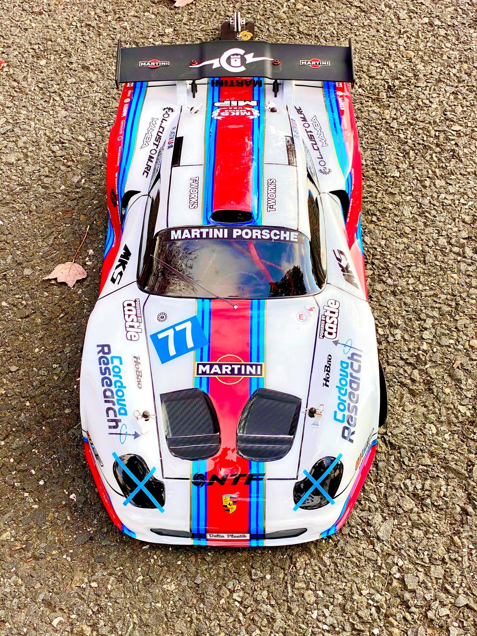 Porsche 911 GT1 EVO 1/8 Scale RC Clear Body | Delta Plastik