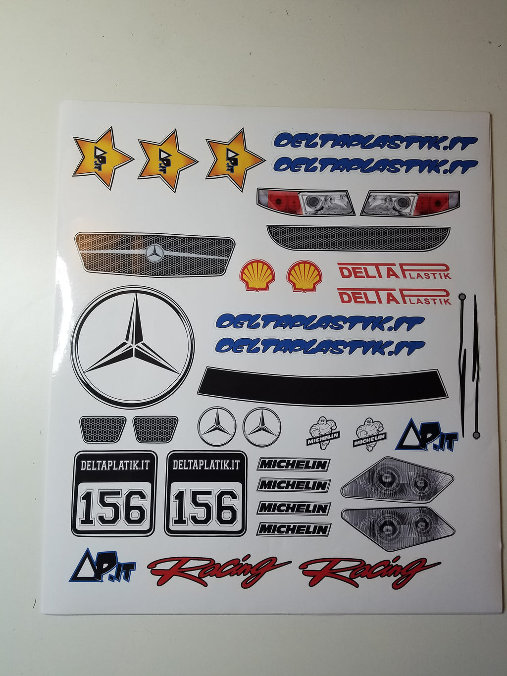 MERCEDES AMG DTM 1/8 SCALE GT CLEAR RC CAR BODY - 0159