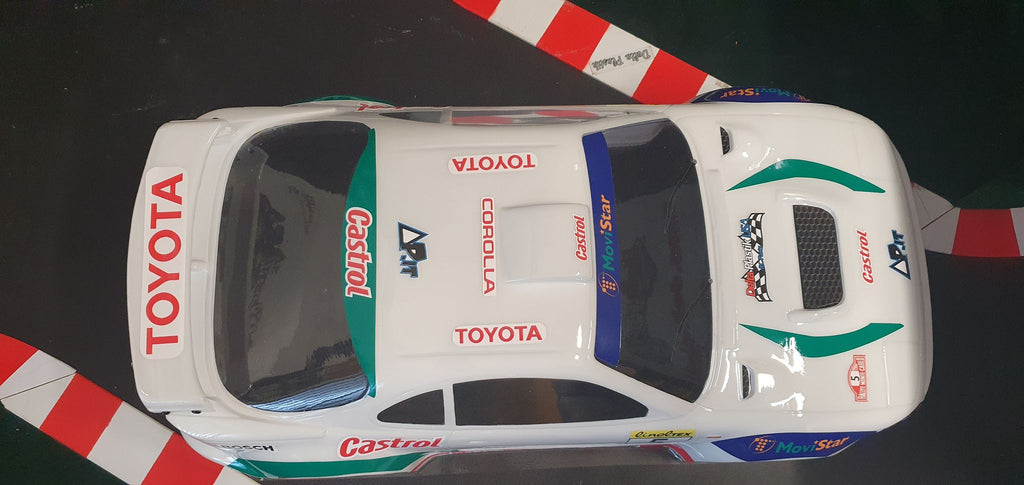 TOYOTA CELICA 4R RALLY CLEAR RC CAR BODY - 1/10 TRAXXAS RALLY - 5000