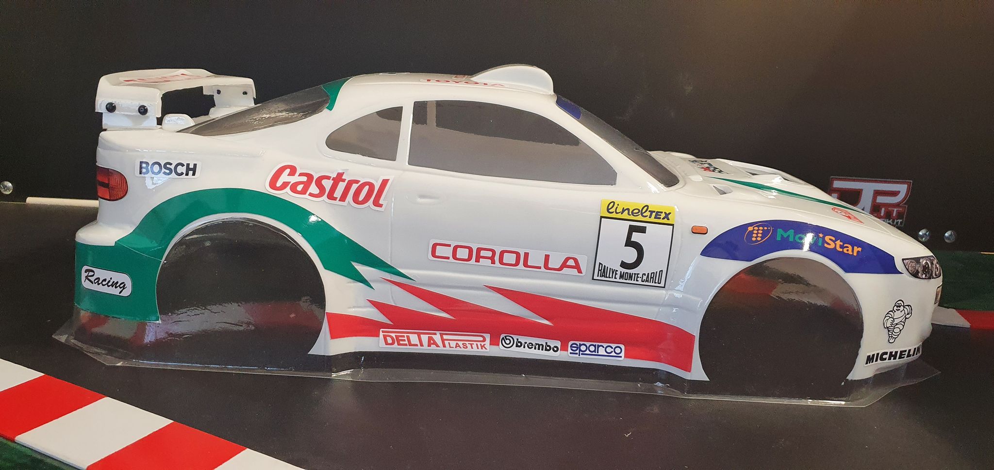 1/10 Toyota Celica 4R Rally Clear RC Car Body | Delta Plastik