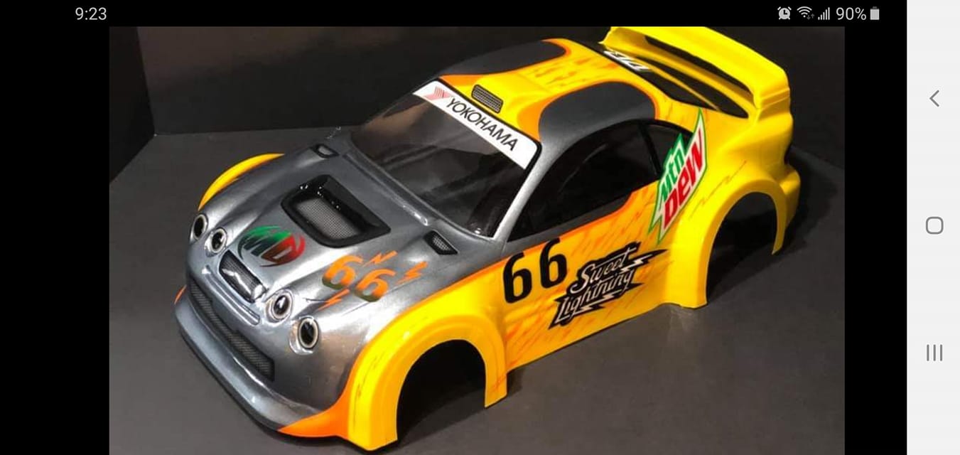 Toyota Celica 1/8 Scale Clear RC Car Body | Delta Plastik – Delta