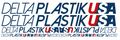 D40 Delta Plastik USA Decals (16")