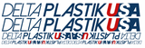 D40 Delta Plastik USA Decals (16")