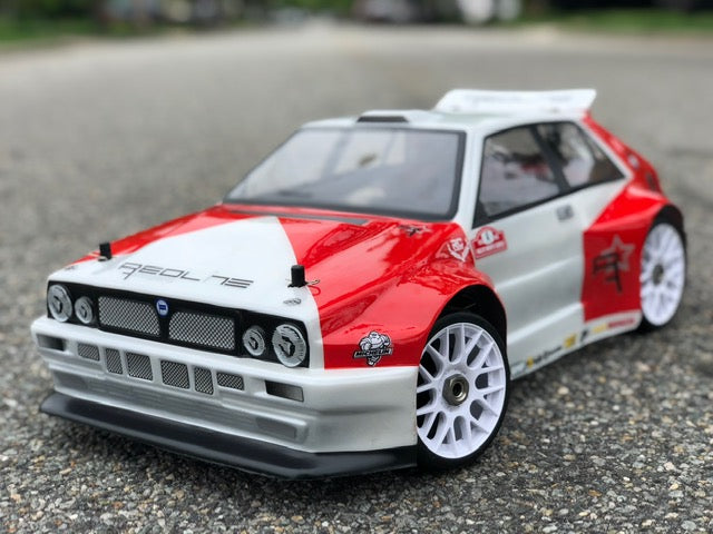 Lancia Delta HF Integrale RCカーフタバプロポ付き Lancia Delta Integrale 1/8 Scale GT Clear Body | Delta Plastik