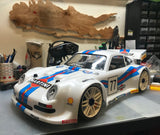 Delta Plastik 0111 - Porsche 911 1/8 scale GT RC car body - clear
