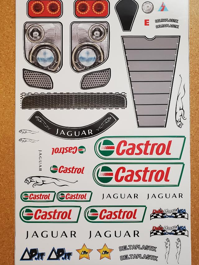 Delta Plastik 7504 - Jag XRS 1/8 Scale GT2 360mm RC car body