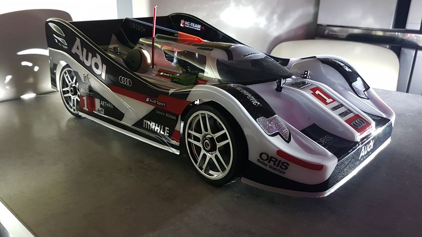 AUDI R18 1/8 SCALE GT CLEAR RC CAR SPEED RUN BODY - 0167S