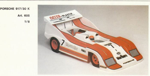 Porsche 917 ラジコンカー 25号 Porsche 917 1/8 Scale GP Clear RC Car Body | Delta Plastik