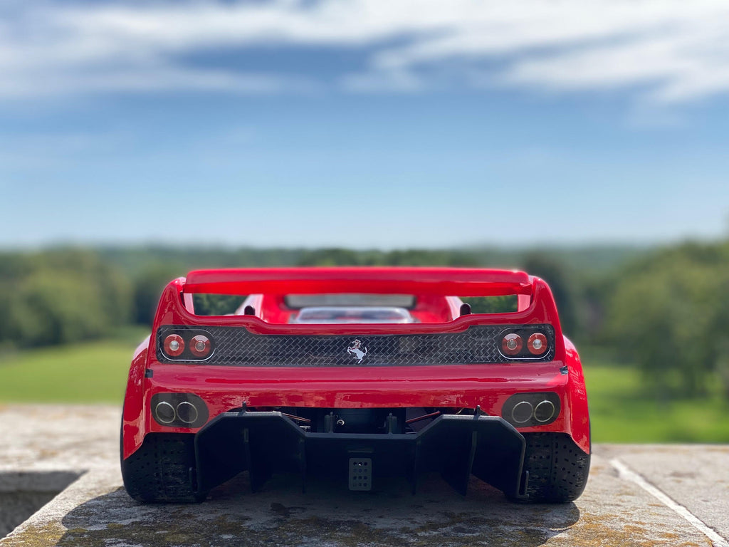 XL FERRARI F50 CLEAR RC CAR BODY fits Limitless Felony and VTE2 1/7 scale - 9506