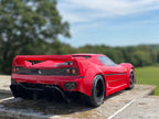 XL FERRARI F50 CLEAR RC CAR BODY fits Limitless Felony and VTE2 1/7 scale - 9506