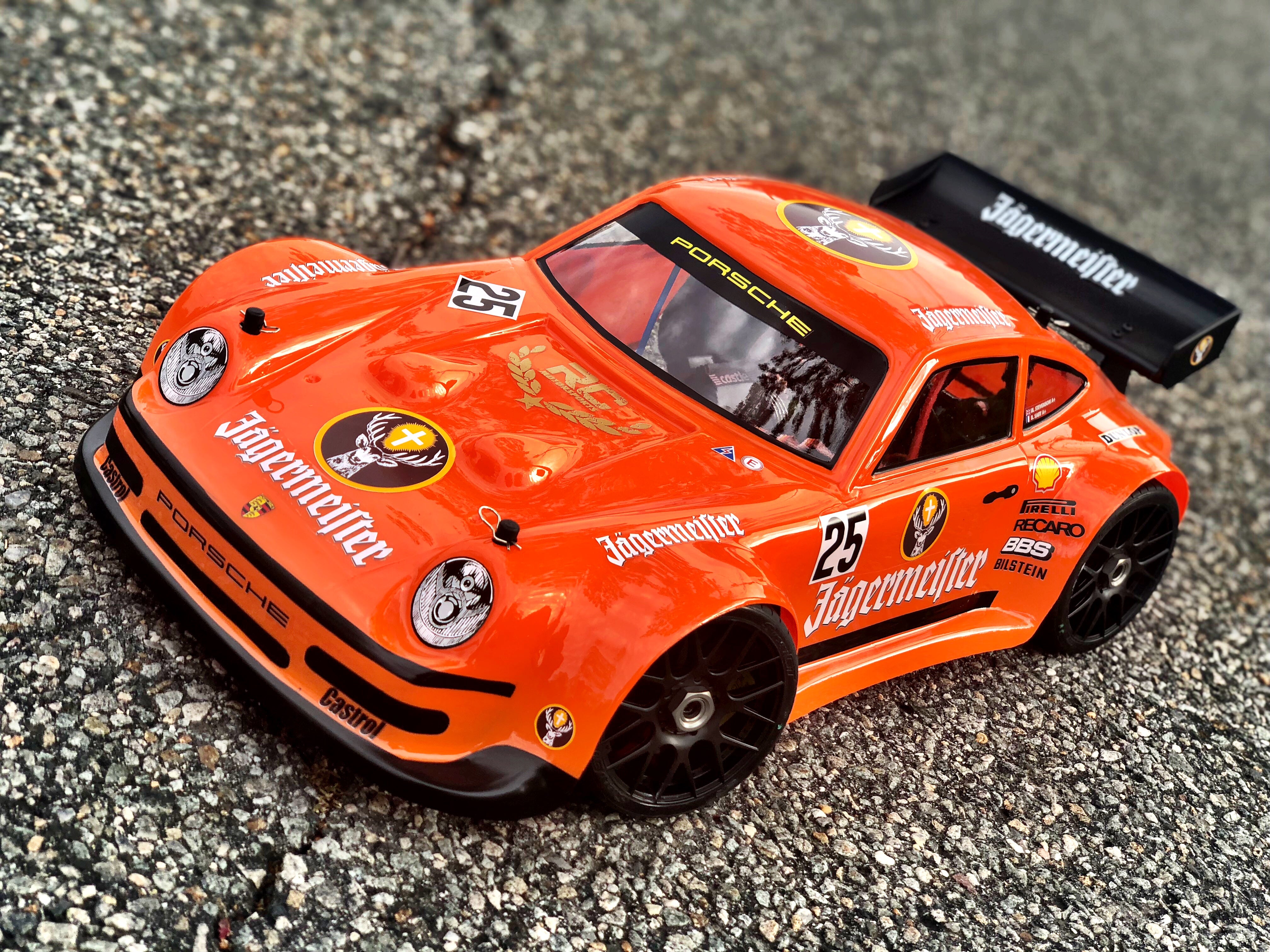 1/8 Scale Porsche 911 GT RC Car Body | Delta Plastik – Delta