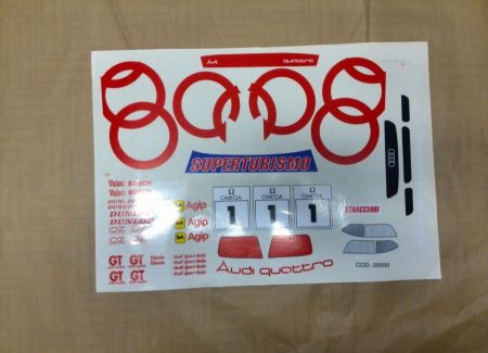 AUDI QUATTRO A4 SUPERTURISMO 1/8 SCALE GT CLEAR RC CAR BODY - 0169