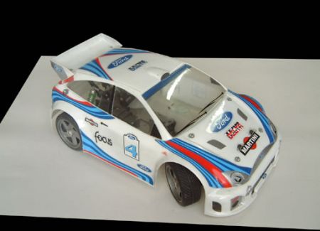 Ford Focus 1/8 Scale GT Clear RC Car Body Delta Plastik